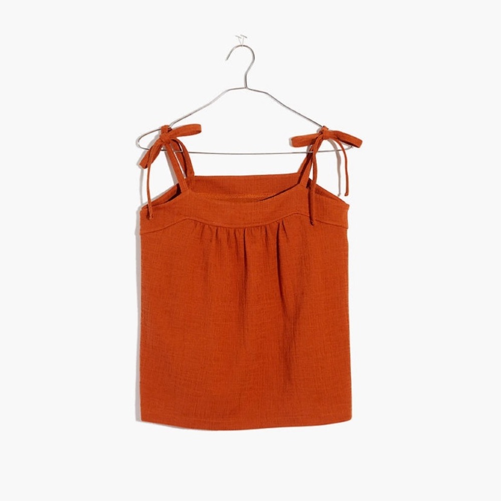 Madewell Crosshatch Tie-Strap Tank Top